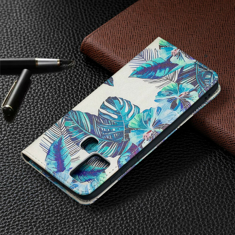 Flip Cover Samsung Galaxy A21s Blätter