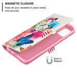 Flip Cover Samsung Galaxy A21s Bunte Schmetterlinge