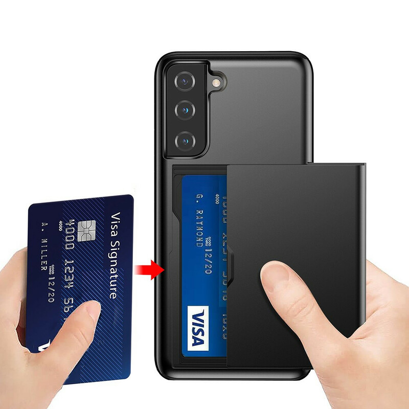 Samsung Galaxy S21 FE Hülle Kartenhalter mit Reißverschluss