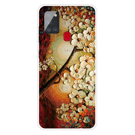 Samsung Galaxy A21s Flexible Hülle Blumen