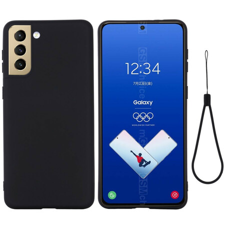 Samsung Galaxy S21 FE Liquides Silikon Cover mit Lanyard