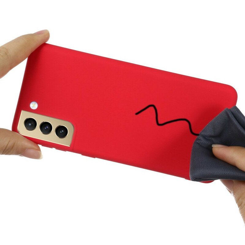 Samsung Galaxy S21 FE Liquides Silikon Cover mit Lanyard