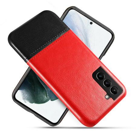 Samsung Galaxy S21 FE Cover Lederoptik Zweifarbig KSQ