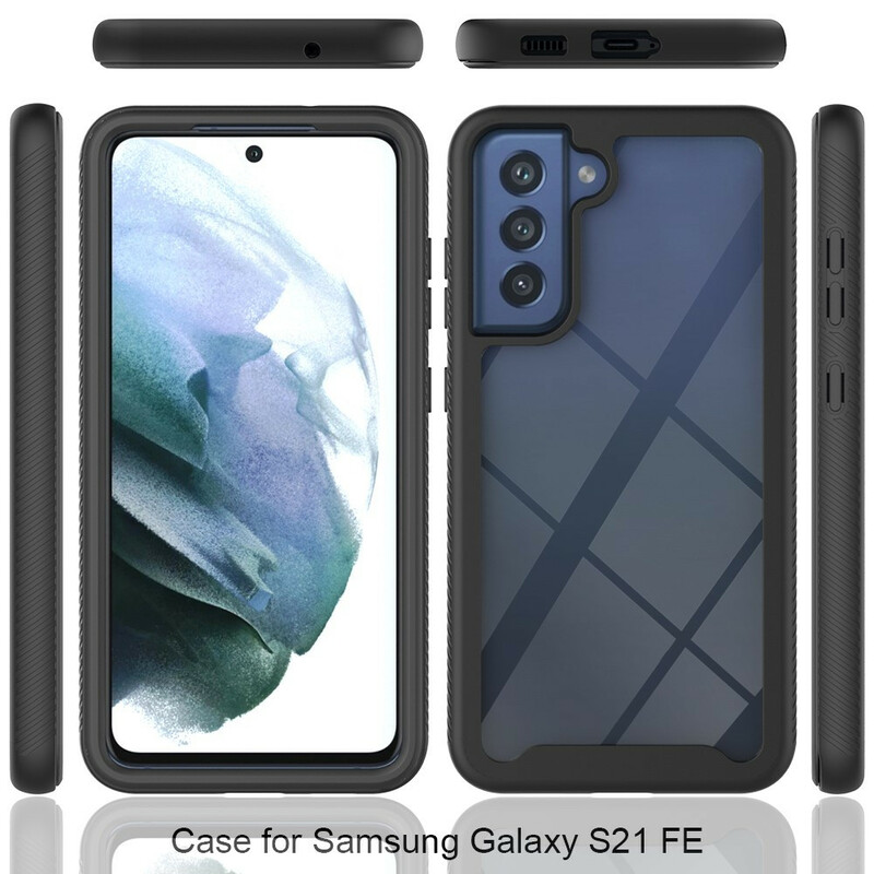 Samsung Galaxy S21 FE Cover Hybrid Design Kanten Silikon