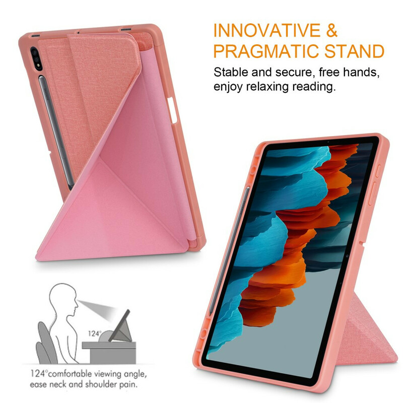 Smart Case Samsung Galaxy Tab S7 FE / T736 Textur Stoff Origami