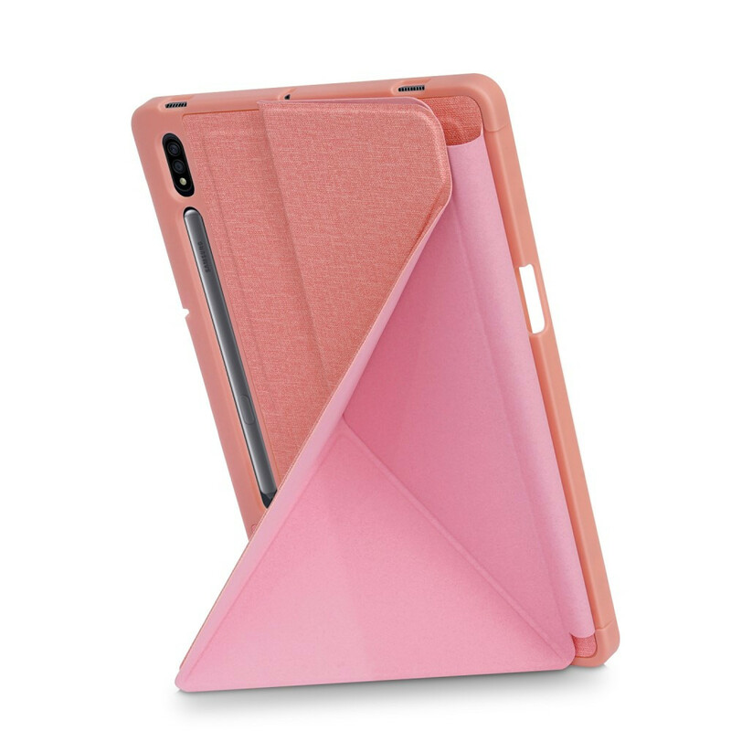 Smart Case Samsung Galaxy Tab S7 FE / T736 Textur Stoff Origami