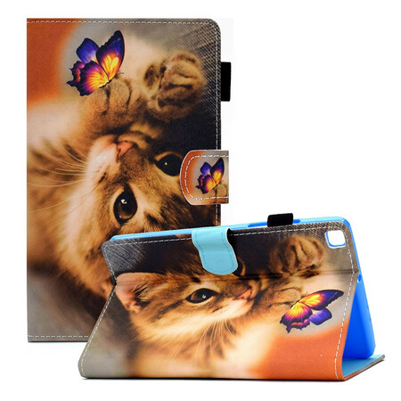 Samsung Galaxy Tab A7 Lite Hülle Mein Kätzchen und Schmetterling