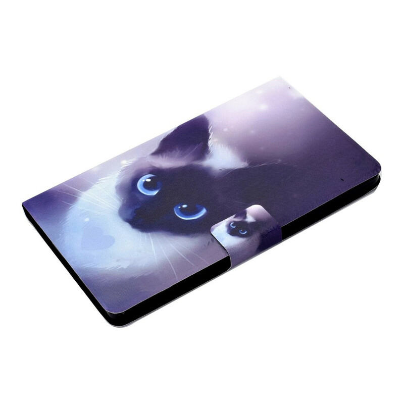 Hülle Samsung Galaxy Tab A7 Lite Katze Blau Augen
