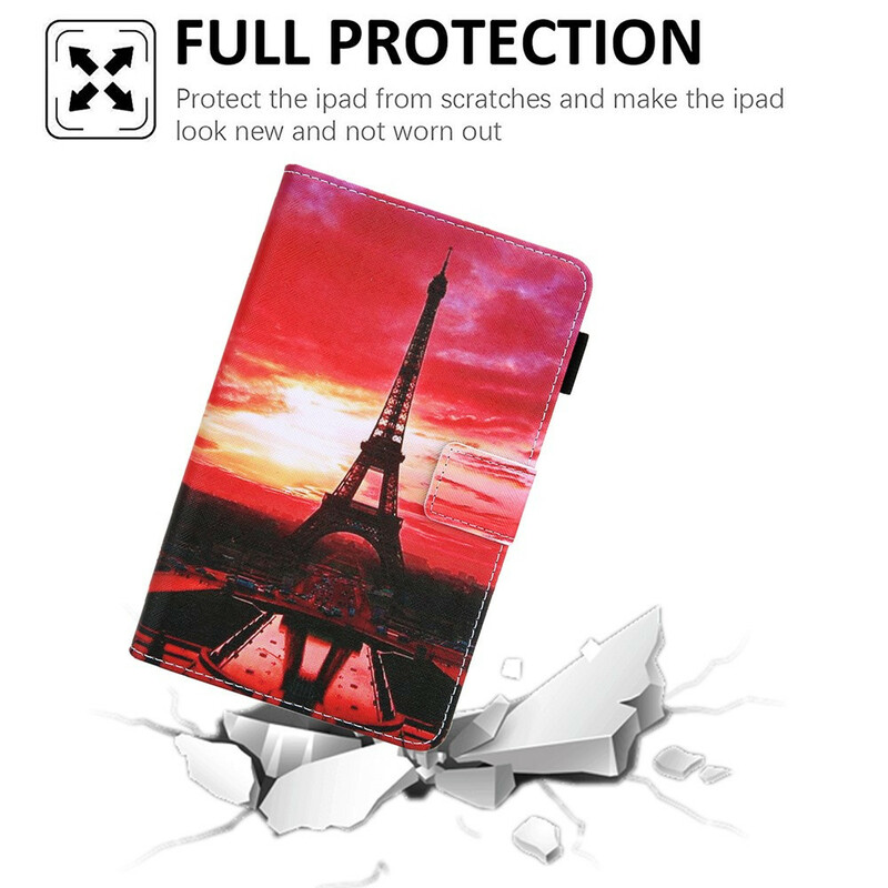 Samsung Galaxy Tab A7 Lite Sunset Eiffelturm Hülle