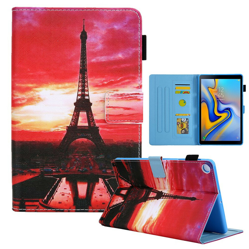 Samsung Galaxy Tab A7 Lite Sunset Hülle Eiffelturm