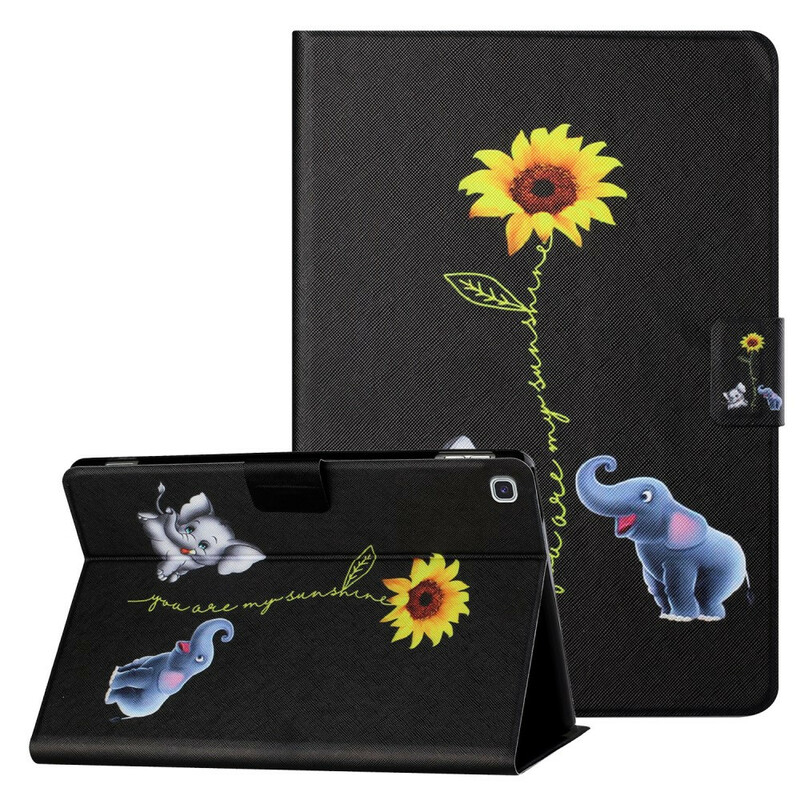 Samsung Galaxy Tab A7 Lite Hülle Elefanten Sonnenblume