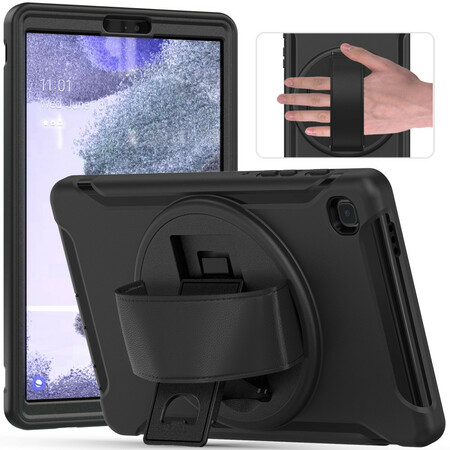 Samsung Galaxy Tab A7 Lite Cover Dreifachschutz mit Gurtband und Halterung