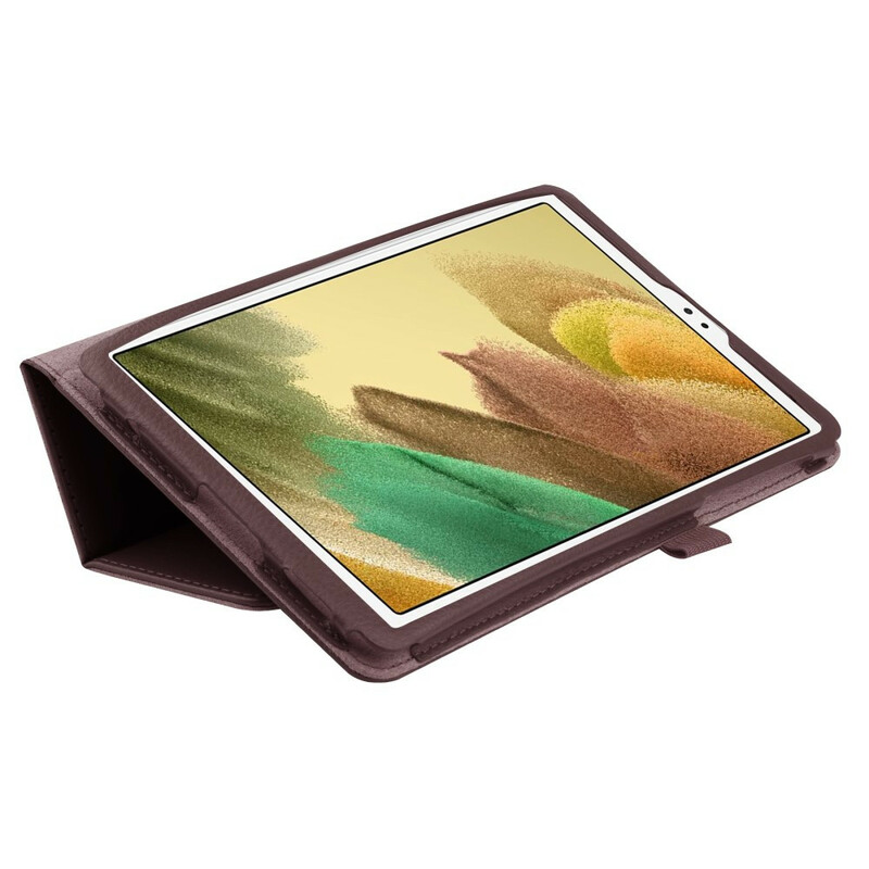 Samsung Galaxy Tab A7 Lite 2-Flügel-Tasche aus Kunstleder Litschi