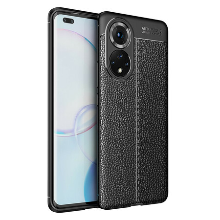 Honor 50 Pro Cover Litschi-Leder-Effekt Double Line