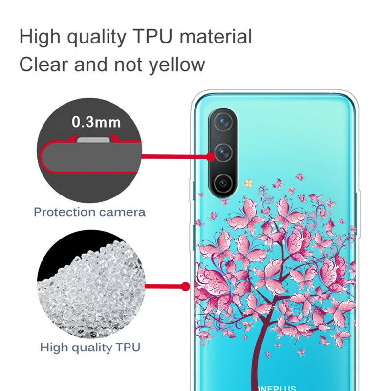 OnePlus Nord CE 5G Transparent Schmetterlingsbaum Cover