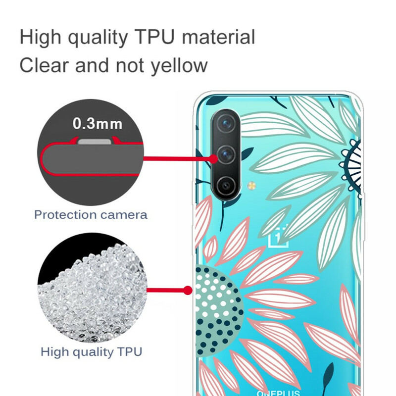 OnePlus Nord CE 5G Transparent Cover Eine Blume