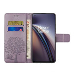 OnePlus Nord CE 5G Hülle Baum und Eulen mit Riemen