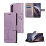 OnePlus Nord CE 5G Hülle Baum und Eulen mit Riemen