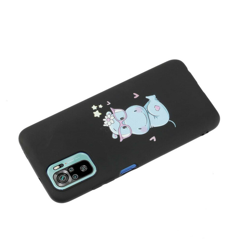 Xiaomi Redmi Note 10 / Note 10s Nilpferd Cover mit Kiss Strap
