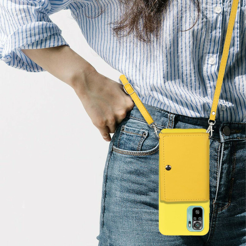 Xiaomi Redmi Note 10 / Note 10s Cover mit Schulterriemen Kartenhalter