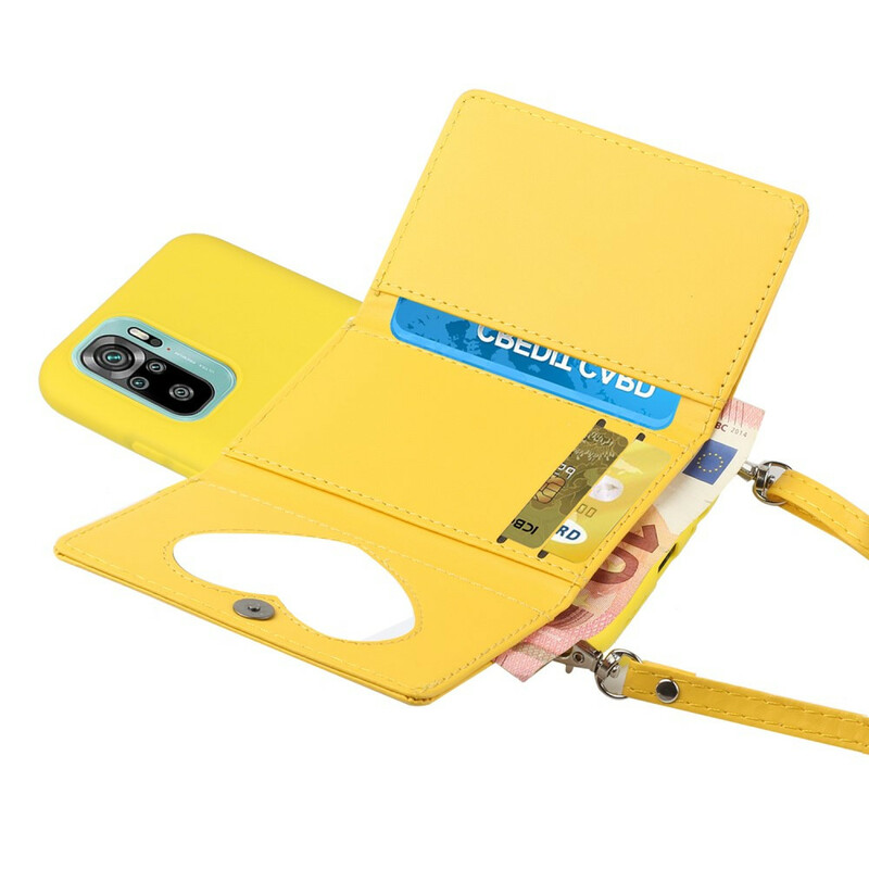Xiaomi Redmi Note 10 / Note 10s Cover mit Schulterriemen Kartenhalter