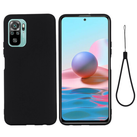 Xiaomi Redmi Note 10 / Note 10s Cover Flüssigsilikon Mit Lanyard