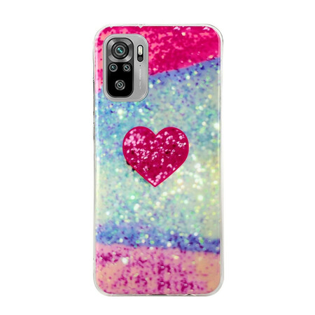 Xiaomi Redmi Note 10 / Note 10s Marmor Glitter Cover