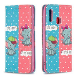 Flip Cover Samsung Galaxy A20e Baby Elefanten