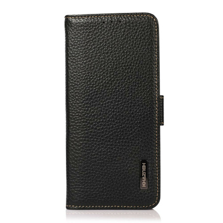 Xiaomi Redmi Note 10 / Note 10s Hülle Leder Litschi KHAZNEH RFID