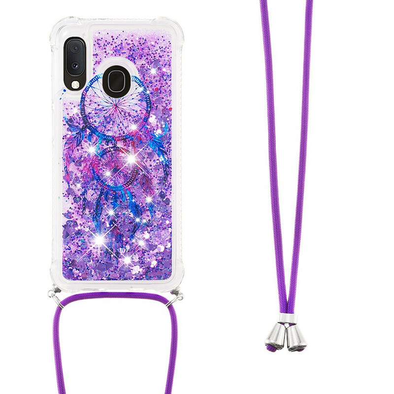 Samsung Galaxy A20e Kordel Glitzer Traumfänger Cover