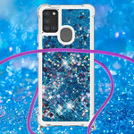 Samsung Galaxy A21s Glitter Cover mit Kordel