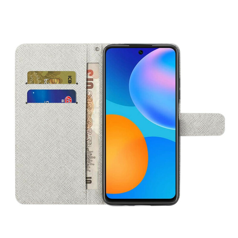 Xiaomi Redmi Note 10 5G / Poco M3 Pro 5G Hülle Schmetterlinge mit Riemen