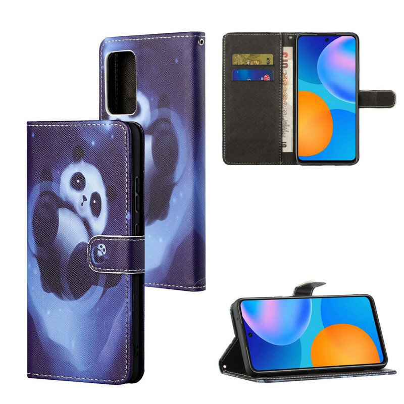 Xiaomi Redmi Note 10 5G / Poco M3 Pro 5G Panda Space Tasche mit Riemen