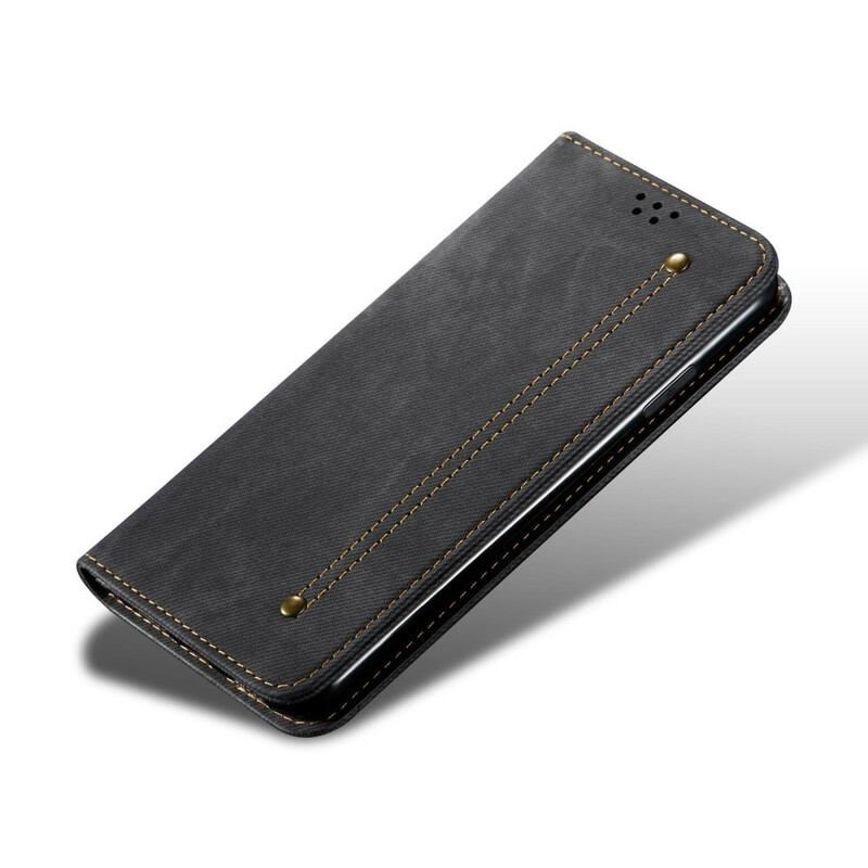 Flip Cover Xiaomi Redmi Note 10 5G / Poco M3 Pro 5G Stoff Jeans