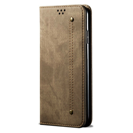 Flip Cover Xiaomi Redmi Note 10 5G / Poco M3 Pro 5G Stoff Jeans