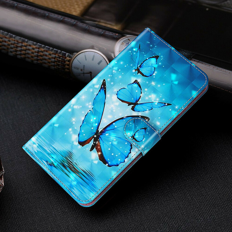 Xiaomi Redmi Note 10 5G / Poco M3 Pro 5G Hülle Blaue Schmetterlinge