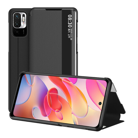 View Cover Xiaomi Redmi Note 10 5G / Poco M3 Pro 5G strukturiert Leather Effect