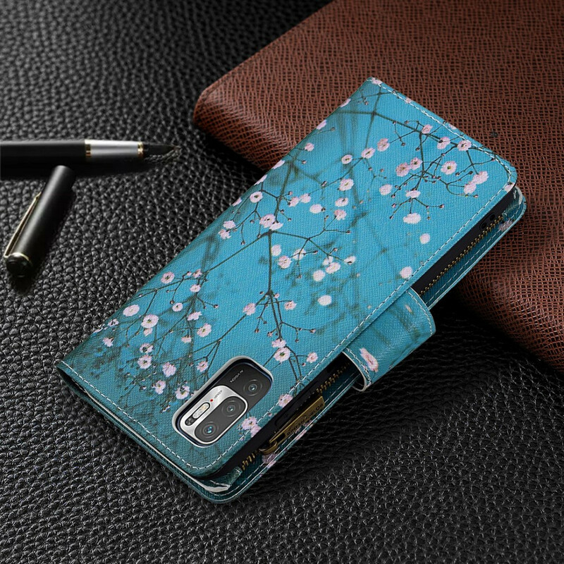 Xiaomi Redmi Note 10 5G / Poco M3 Pro 5G Tasche mit Reißverschluss Baum