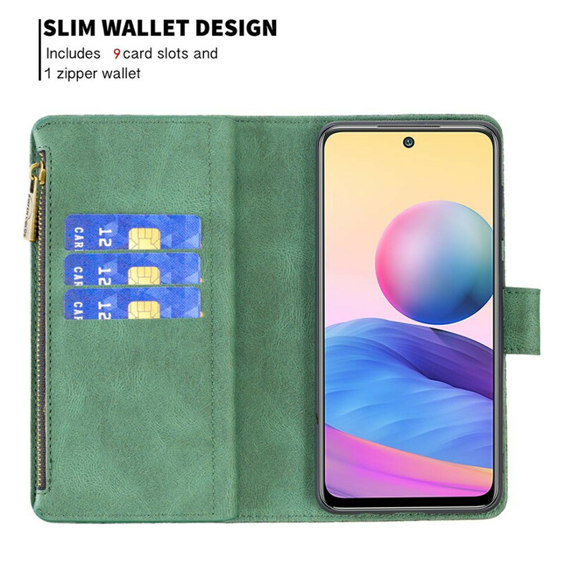 Xiaomi Redmi Note 10 5G / Poco M3 Pro 5G Schmetterling Tasche Tasche mit Reißverschluss