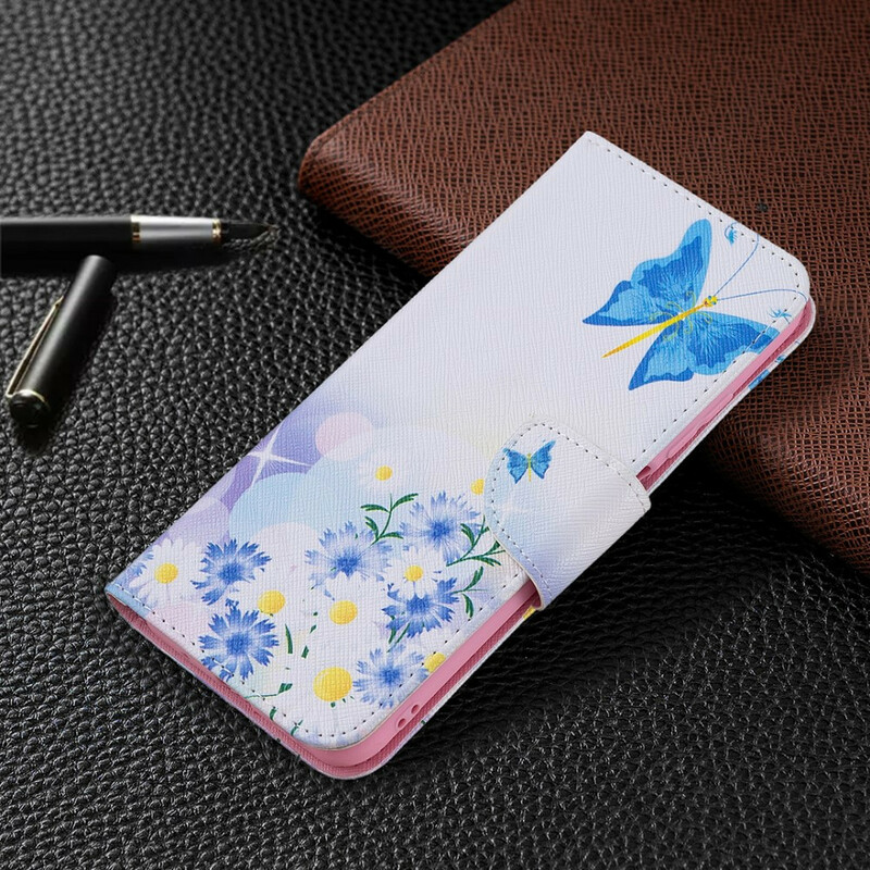Xiaomi Redmi Note 10 5G / Poco M3 Pro 5G Hülle Schmetterlinge und Blumen