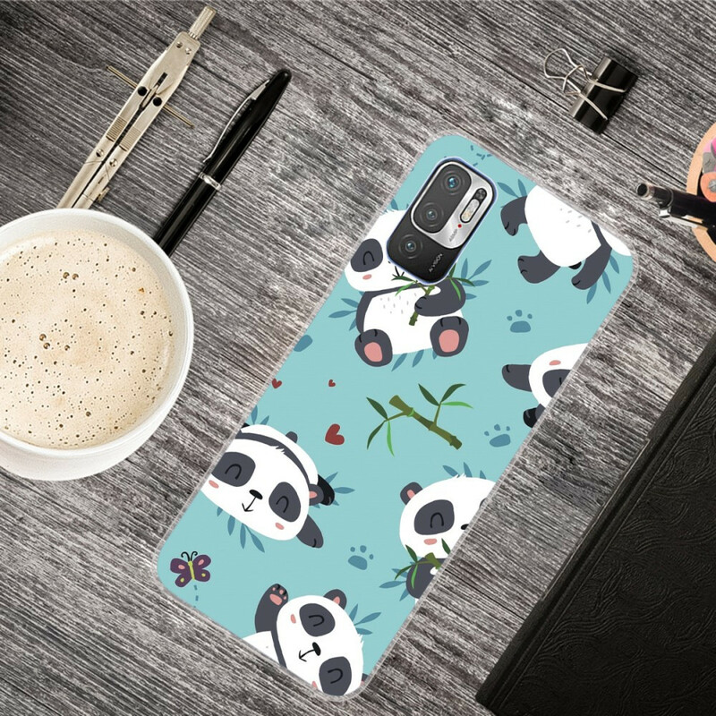 Xiaomi Redmi Note 10 5G / Poco M3 Pro 5G Cover Ein Haufen Pandas