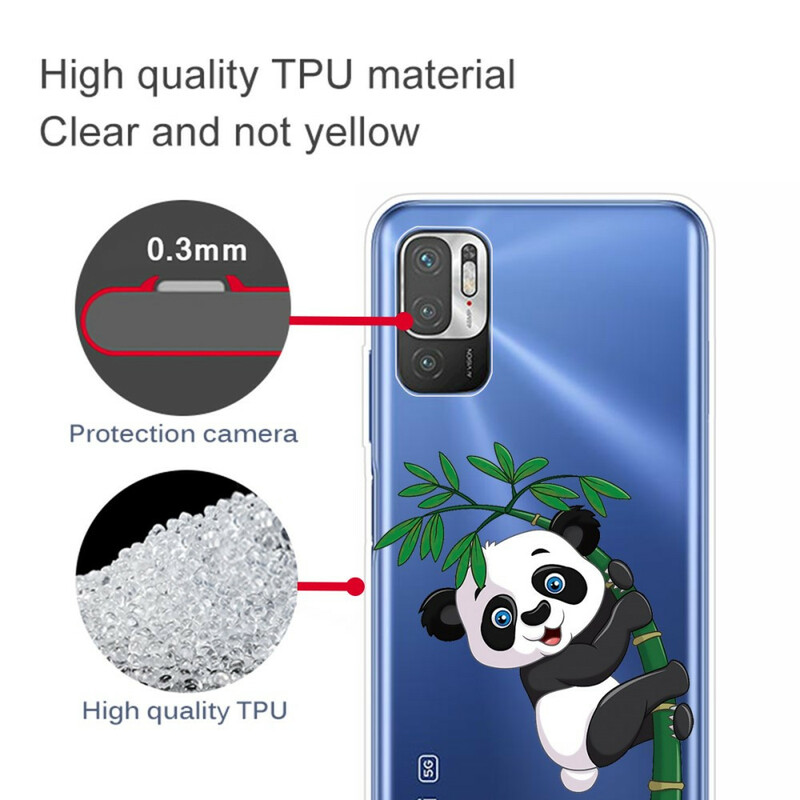 Xiaomi Redmi Note 10 5G / Poco M3 Pro 5G Panda Cover Auf Bambus