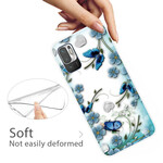 Xiaomi Redmi Note 10 5G / Poco M3 Pro 5G Cover Retro Schmetterlinge und Blumen