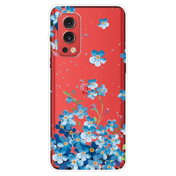 OnePlus Nord 2 5G Cover Blaue Blumen