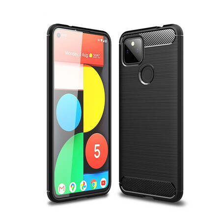 Google Pixel 5A 5G Kohlefaser Cover Gebürstet
