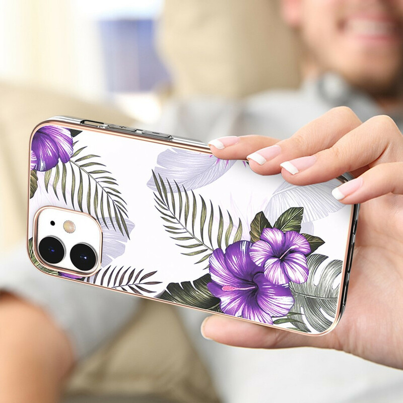 iPhone 12 Mini Violette Blumen Cover