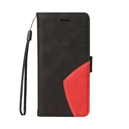 Hülle iPhone 12 Mini Kunstleder Zweifarbig Design