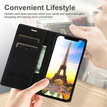Flip Cover iPhone 12 / 12 Pro Lederoptik Nähte