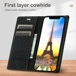 Flip Cover iPhone 12 / 12 Pro Lederoptik Nähte