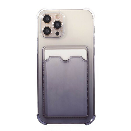 Transparentes iPhone 12 Pro Cover Kartenhalter Gradient